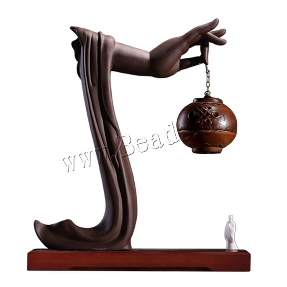 Buddha Backflow Incense Burner Holder Buddha'S Hand Incense Sticks Wierook Waterfall Quemador De Incienso Ceramic Round Censer