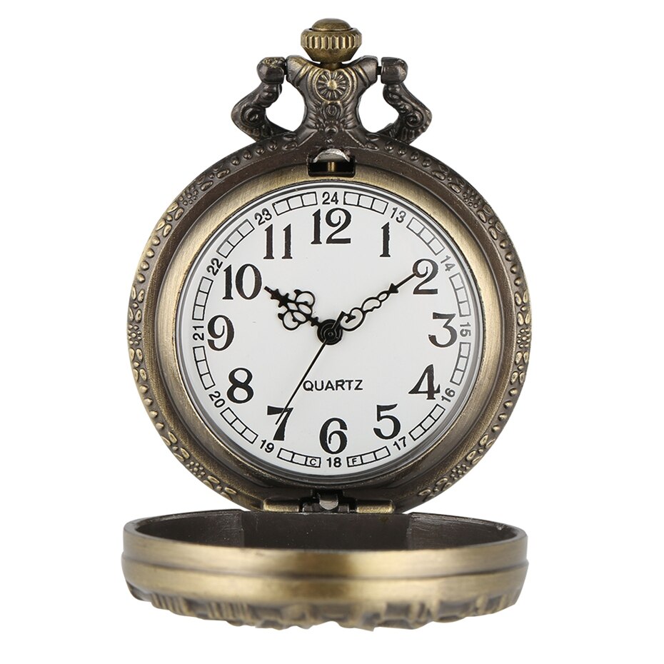 Hollow Life Tree Quartz Pocket Watch Immortal Necklace Chain Bronze Design Pendant Clock Old Vintage Fob reloj + Tree Accessory