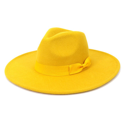 HOAREE Autumn Winter Fedora Hats For Women Men Wide Brim Felted Hat Jazz Cap Panama Camel Solid Male Female Sombreros Burgundy