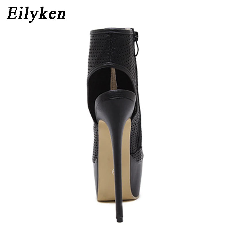 Eilyken Peep Toe Cut-outs Women Sandals Pumps Shoes Sexy Thin Heels Gladiator Sandals Women Plus size 35-40