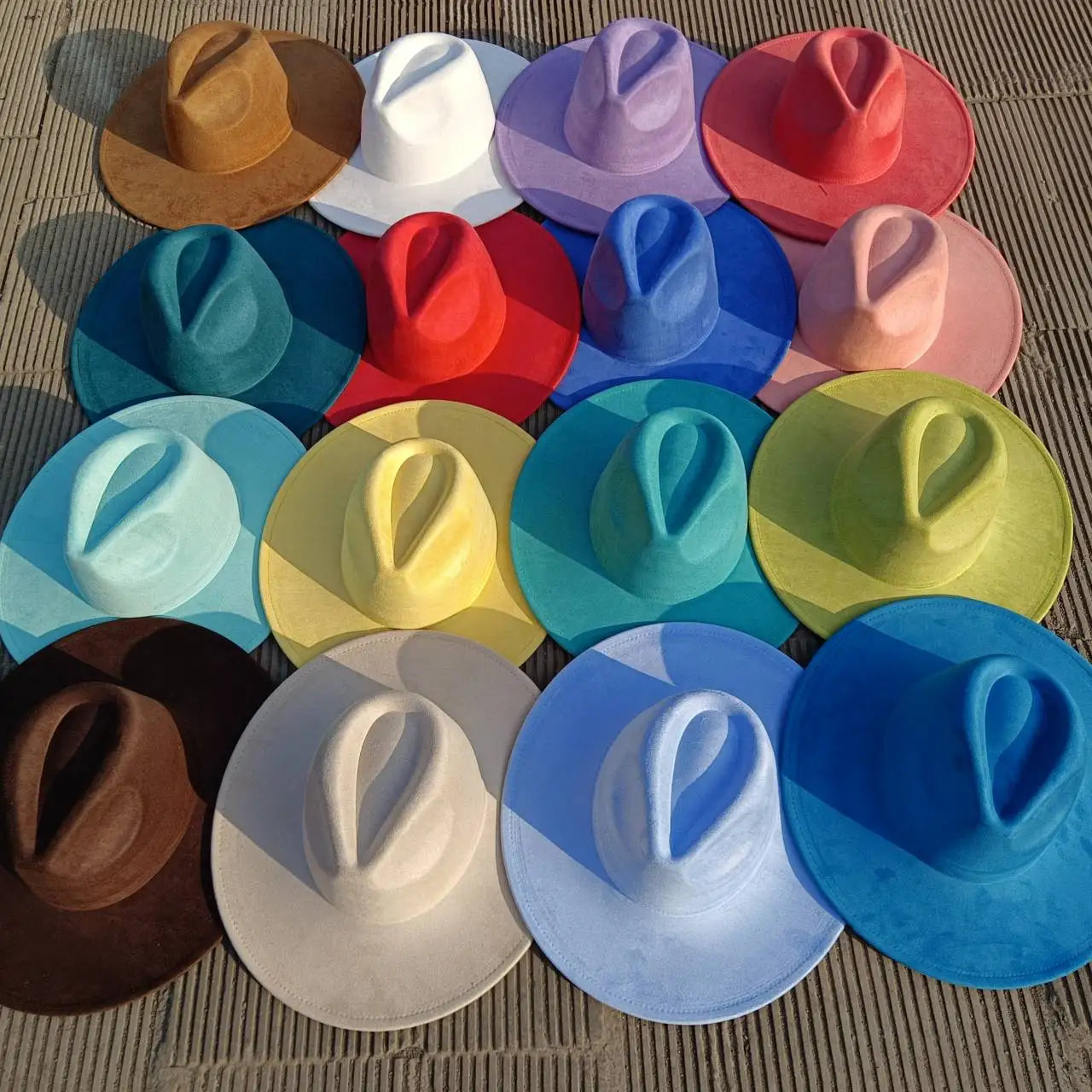 Suede fedora hat heart top 9.5cm brim feather accessories wide brim jazz hat men and women panama hat  sombrero mujer gorras