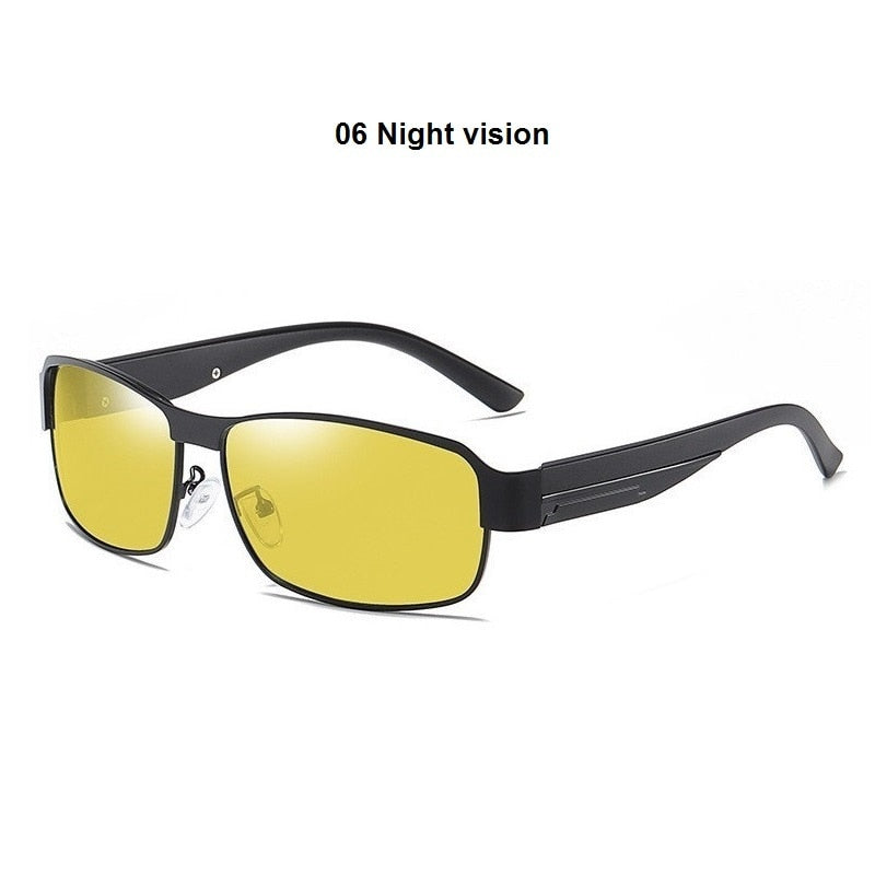 Luxury Men&#39;s Polarized Sunglasses Men Driving Fishing Designer Sun Glasses For Man Metal Vintage Goggles Shades Anti-glare UV400