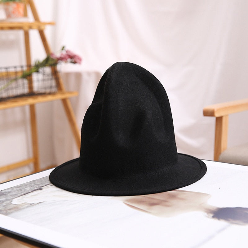 pharrell hat felt fedora hat for woman men hats black top hat Male 100% Australia Wool Cap