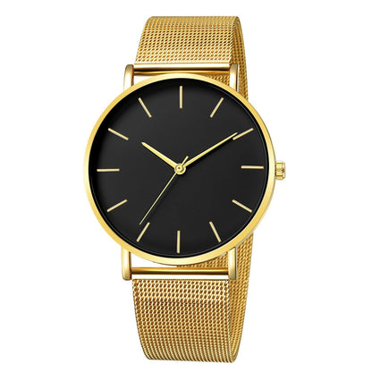 Men Fashion Ultra Thin Watches Simple Men Business Stainless Steel Mesh Belt Quartz Watch Casual Watch For Man Relogio Masculino