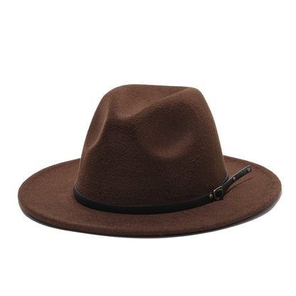 2020 winter fedora hats for women fashion Flat wide Brim Wool Felt Jazz Fedora Hats for men red goth top vintage wedding Hat cap