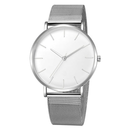 Men Fashion Ultra Thin Watches Simple Men Business Stainless Steel Mesh Belt Quartz Watch Casual Watch For Man Relogio Masculino