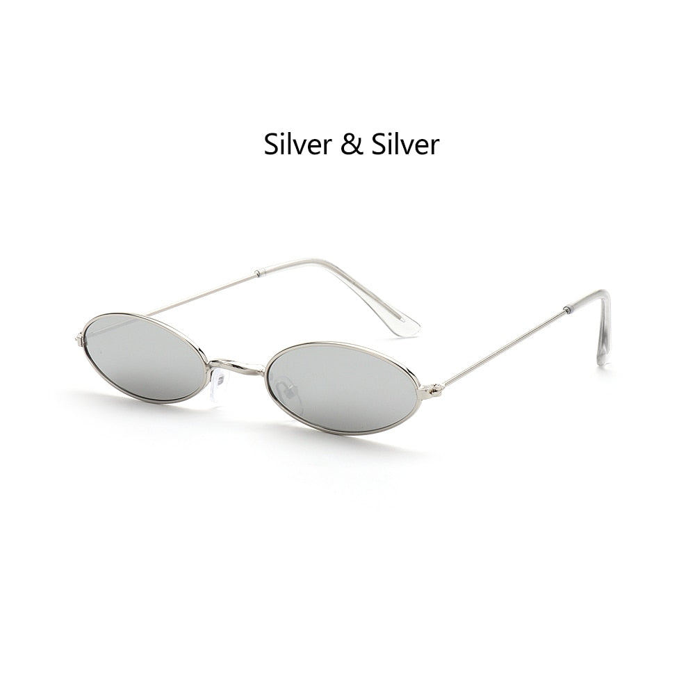 1PC Unisex Retro Small Frame Oval Sunglasses UV400 Fashion Design Sun Glasses Summer Vintage Shades Eyeglasses Accessories