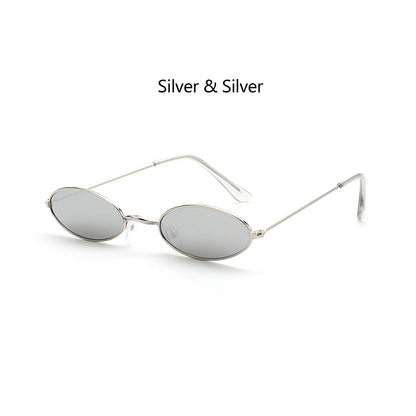 1PC Unisex Retro Small Frame Oval Sunglasses UV400 Fashion Design Sun Glasses Summer Vintage Shades Eyeglasses Accessories