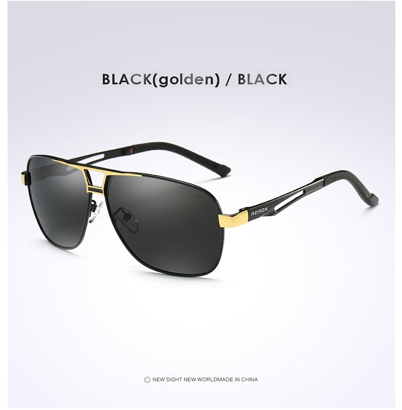 AORON Sunglasses Polarized Mens Sun glasses Aluminum Frame UV400 Luxury Design Male Sunglasses Anti-Reflective