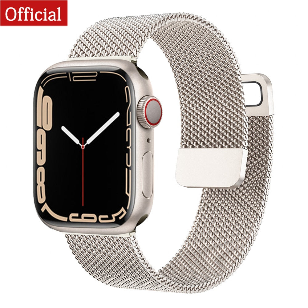 Strap For Apple watch ultra Band 7 49 45mm 40mm 38mm 42mm 41 44 mm Accessorie Magnetic Loop Metal for iWatch serie 7 4 5 6 se 3