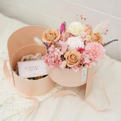 1pc Double Layer Rotating Gift Boxes Round Florist Hat Boxes with Lid Bouquet Hat Boxes Gift Boxes for flowers Valentines Day